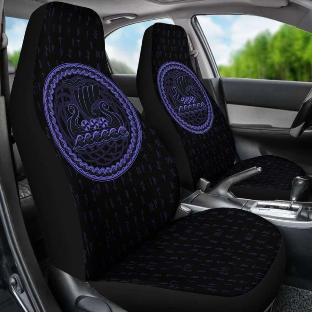 Viking Tree Of Life Drakkar Longship Car Seat Covers