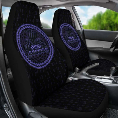 Viking Tree Of Life Drakkar Longship Car Seat Covers