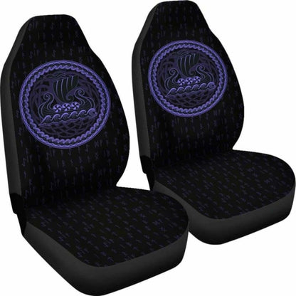 Viking Tree Of Life Drakkar Longship Car Seat Covers