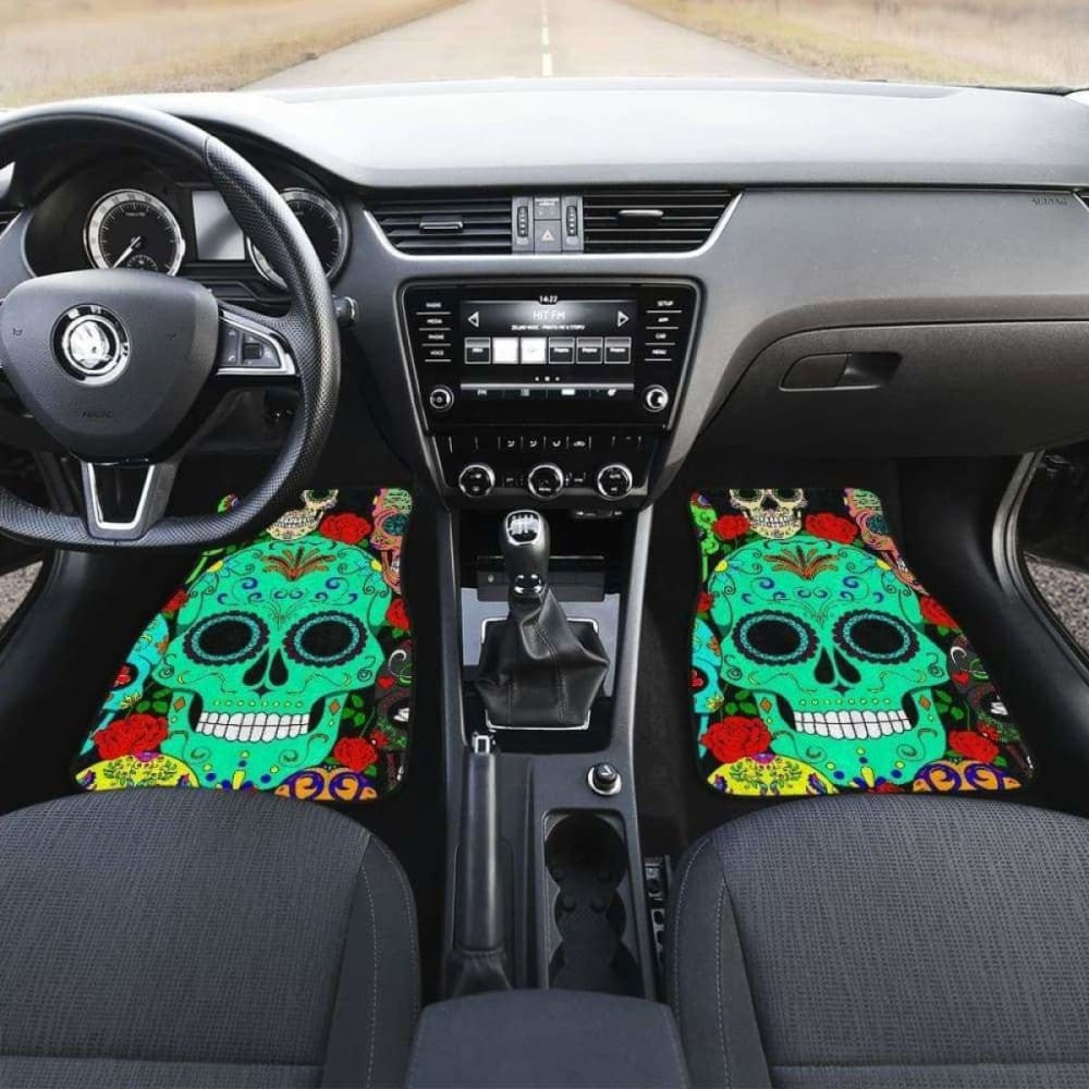 Set Pcs Sugar Skull Car Mats