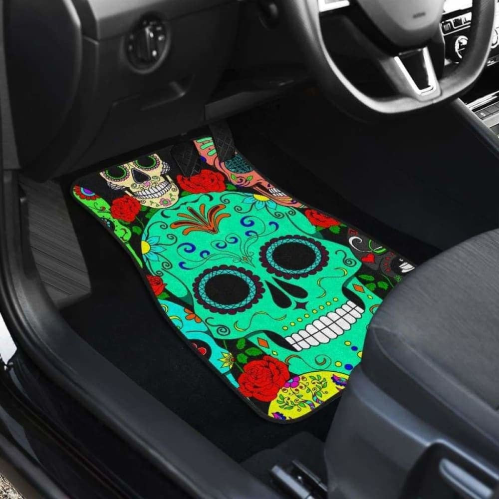 Set Pcs Sugar Skull Car Mats
