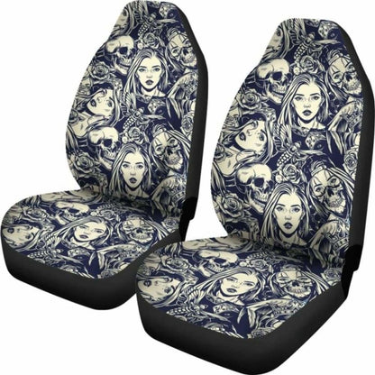 Set Skull Car Seat Cover