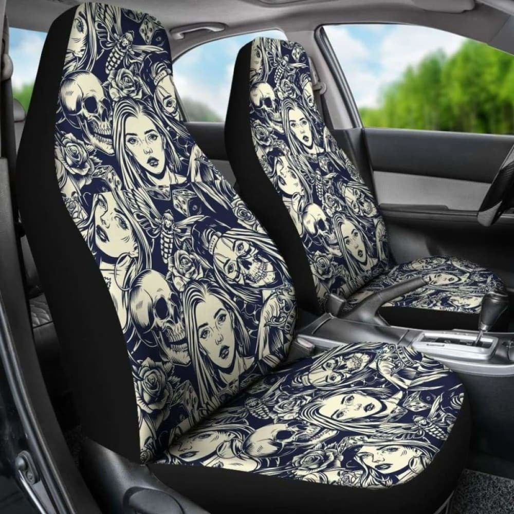 Set Skull Car Seat Cover