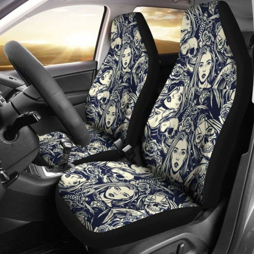 Set Skull Car Seat Cover