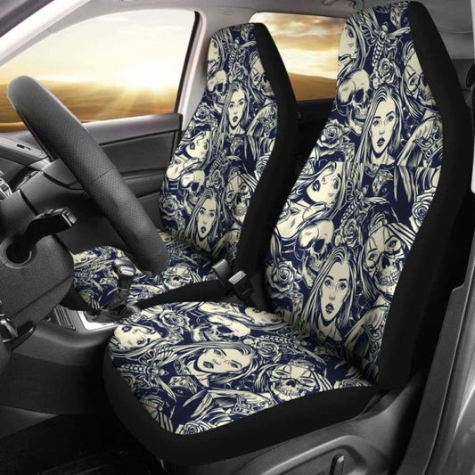 Set Skull Car Seat Cover