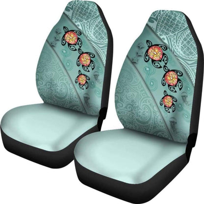 Hawaii Turtle Swimming Tribal Polynesian Car Seat Covers -
