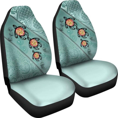Hawaii Turtle Swimming Tribal Polynesian Car Seat Covers -