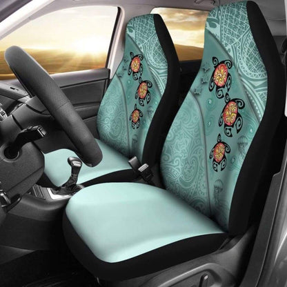 Hawaii Turtle Swimming Tribal Polynesian Car Seat Covers -