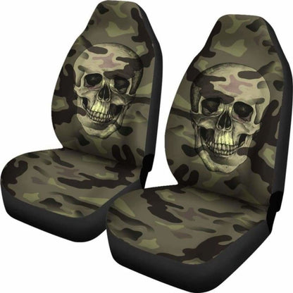 Skull Camo Pattern Car Seat Covers