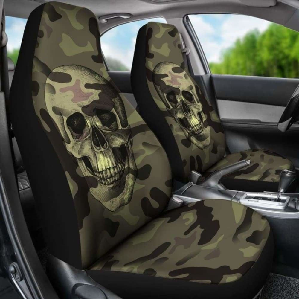 Skull Camo Pattern Car Seat Covers