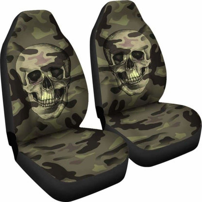 Skull Camo Pattern Car Seat Covers