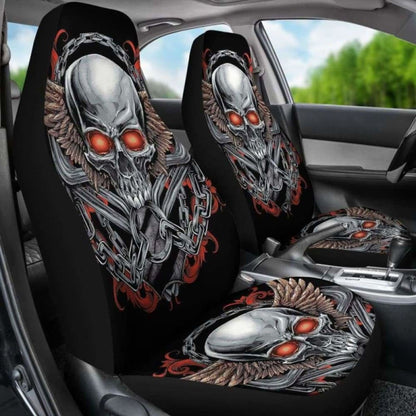 Set Pcs Gothic Skull Car Seat Covers