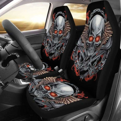 Set Pcs Gothic Skull Car Seat Covers