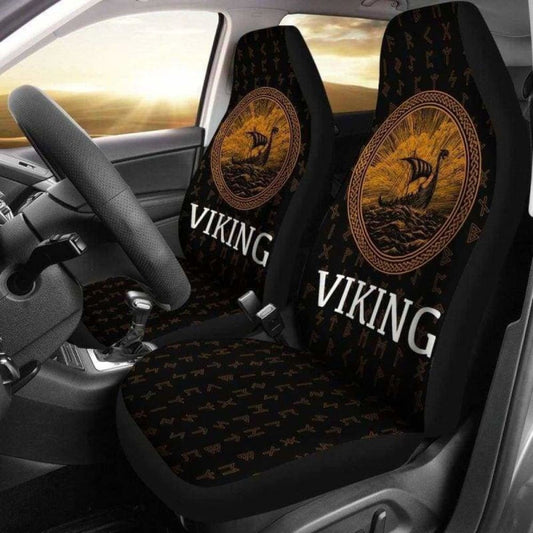 Viking Drakkar Longship Rune Car Seat Covers