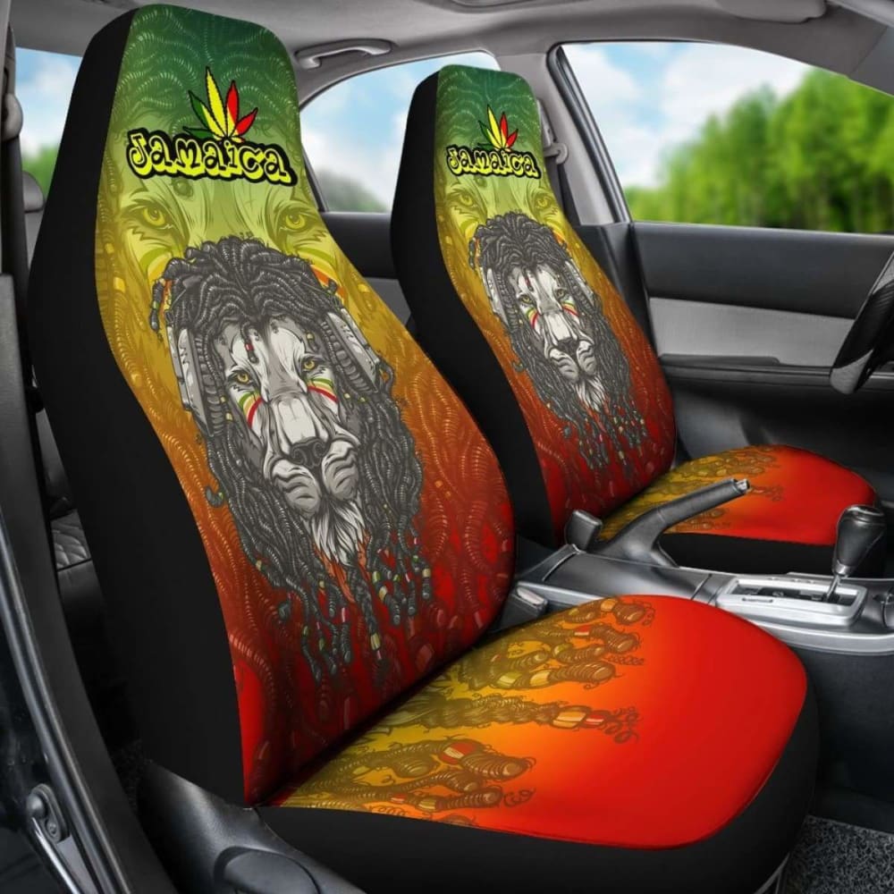 Jamaica Lion Reggae Car Seat Covers Amazing