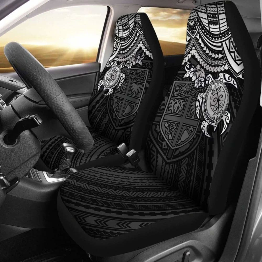 Fiji Polynesian Car Seat Covers White Turtle Amazing