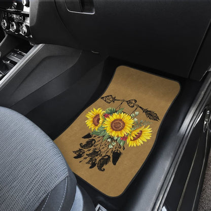 Sunflower Dreamcatcher Native Design Custom Car Floor Mats