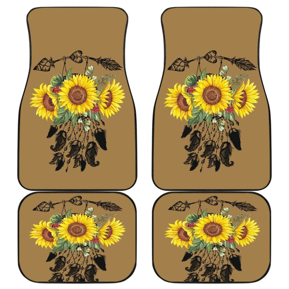 Sunflower Dreamcatcher Native Design Custom Car Floor Mats