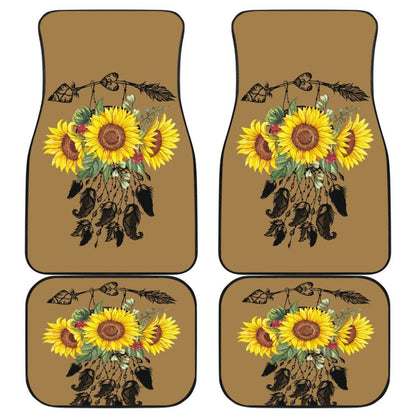 Sunflower Dreamcatcher Native Design Custom Car Floor Mats
