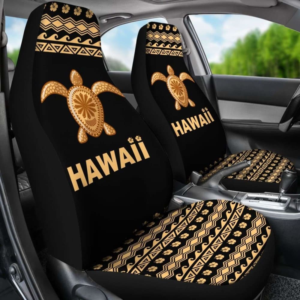 Hawaii Car Seat Covers - Hawaii Polynesian Turtle Gold Version - Amazing