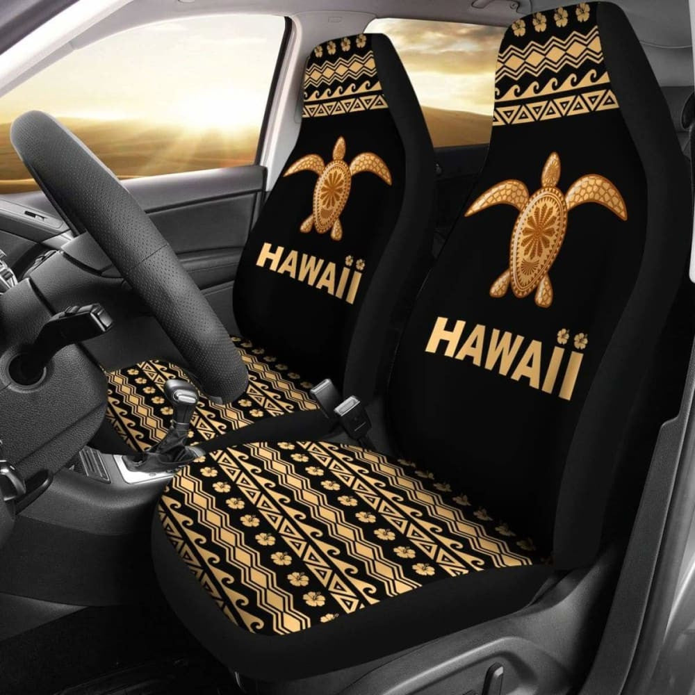 Hawaii Car Seat Covers - Hawaii Polynesian Turtle Gold Version - Amazing
