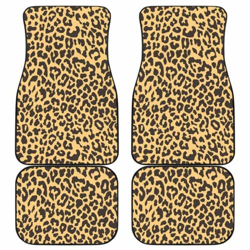 Leopard Skin Print Front And Back Car Mats