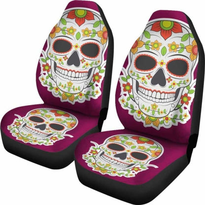Sugar Skull Car Seat Cover - Day Of The Dead