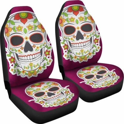 Sugar Skull Car Seat Cover - Day Of The Dead
