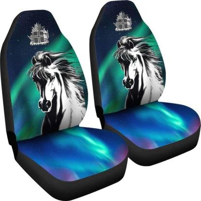 Icelandic Horse Northern Lights Car Seat Covers