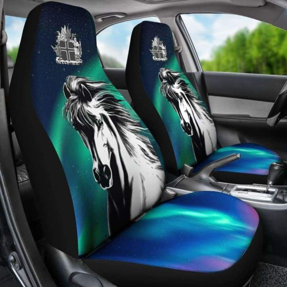 Icelandic Horse Northern Lights Car Seat Covers
