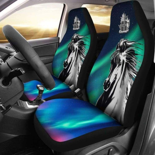 Icelandic Horse Northern Lights Car Seat Covers