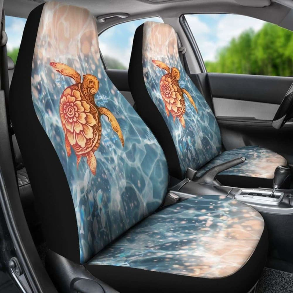 Turtle Hawaiian Car Seat Covers Set Of
