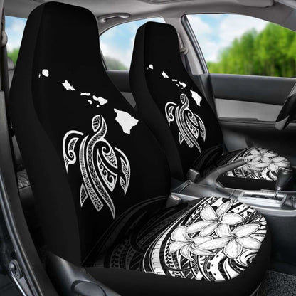 Hawaii Map Plumeria Polynesian White Turtle Car Set Covers - New - Awesome