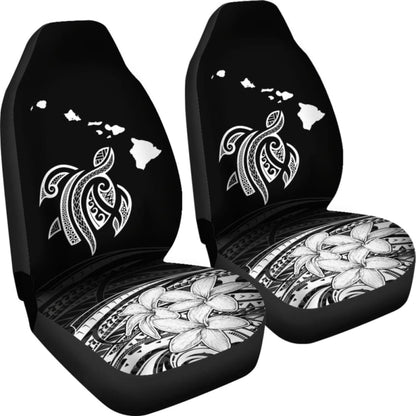 Hawaii Map Plumeria Polynesian White Turtle Car Set Covers - New - Awesome