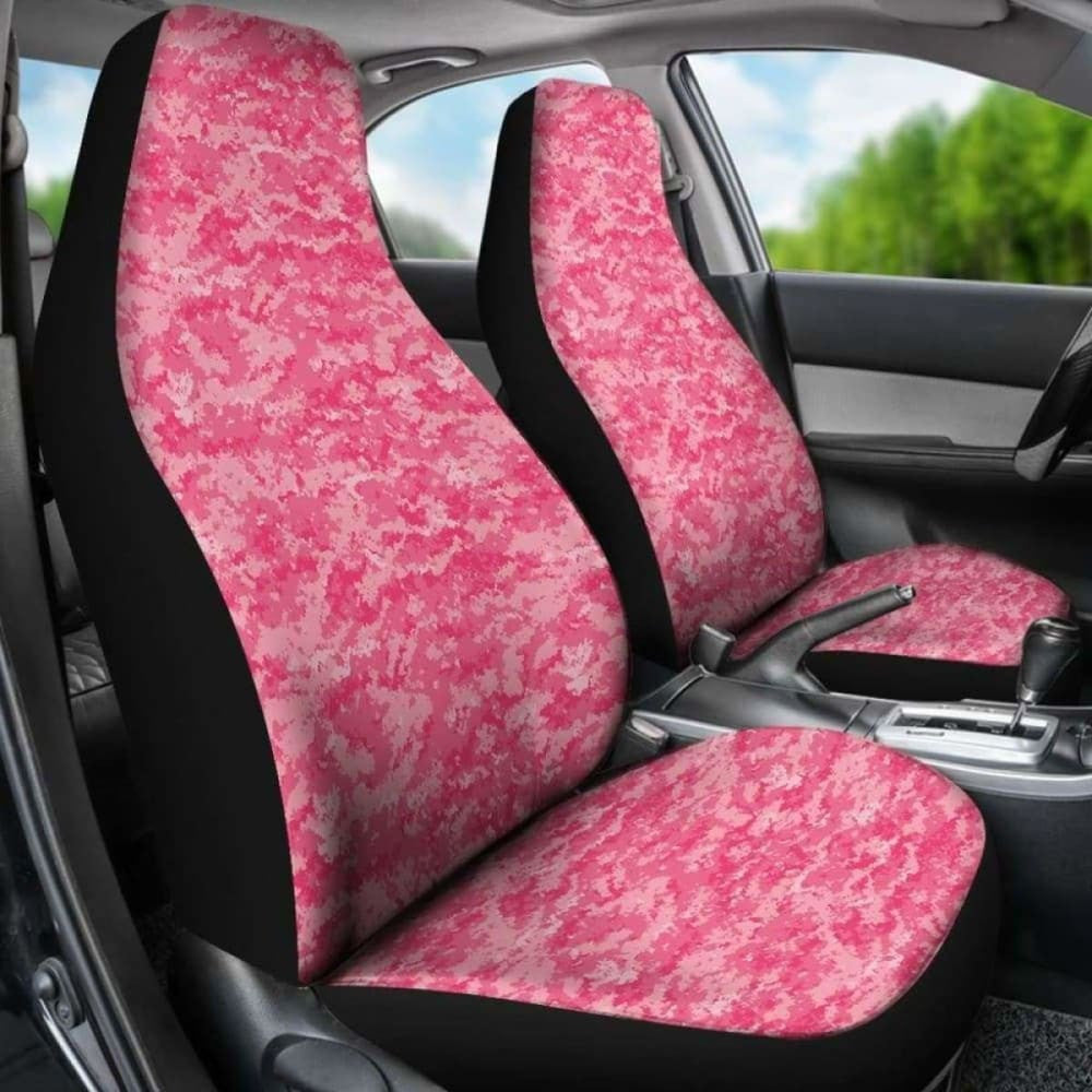 Pink Digital Camouflage Car Seat Covers