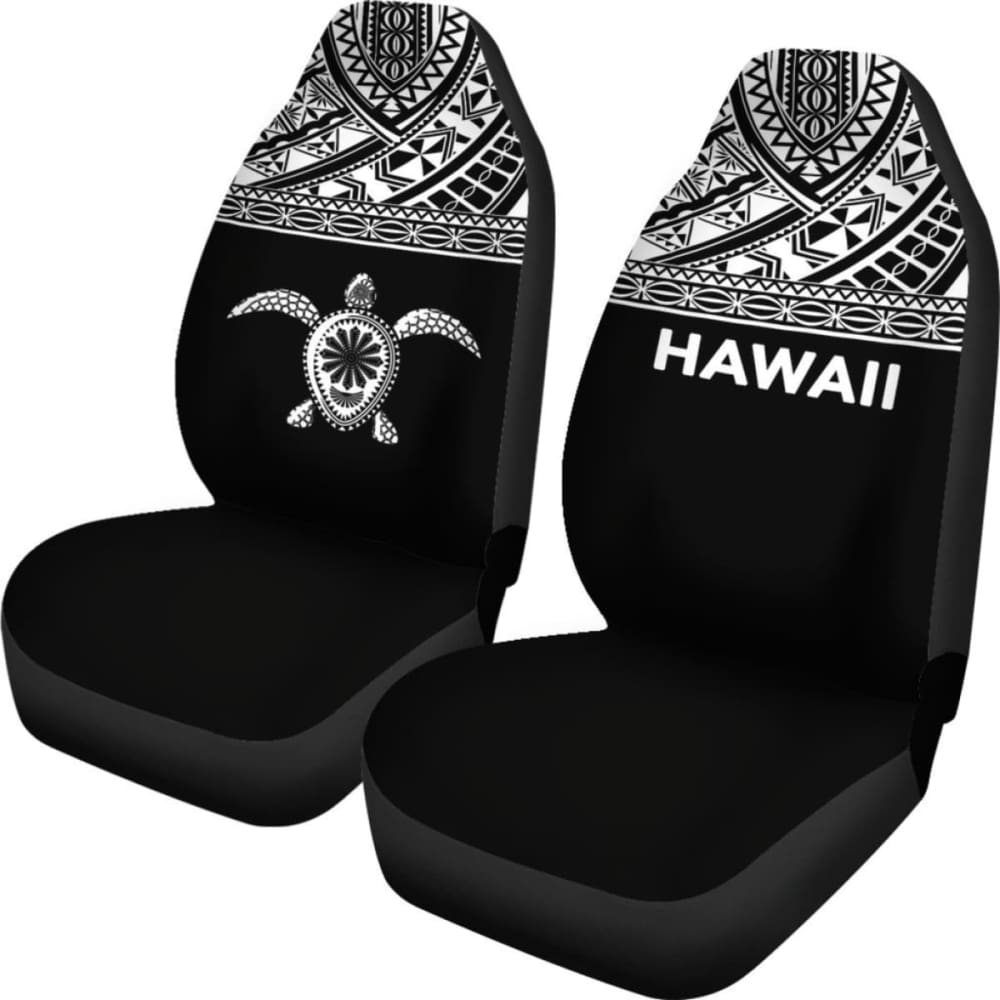 Polynesian Hawaii Turtle Car Seat Covers Horizontal Black New