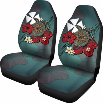 Wallis And Futuna Car Seat Covers Blue Turtle Tribal Amazing