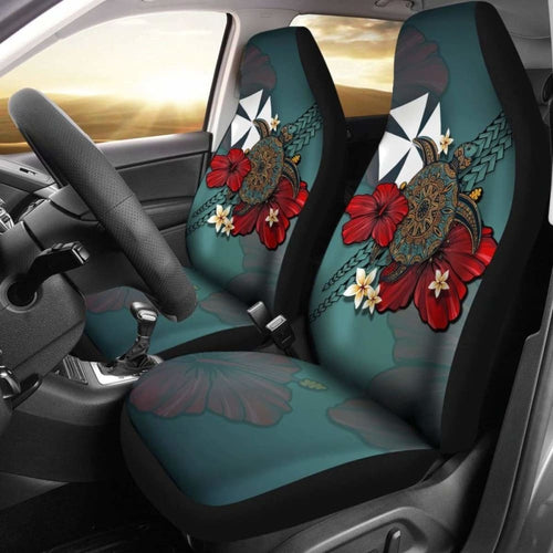 Wallis And Futuna Car Seat Covers Blue Turtle Tribal Amazing