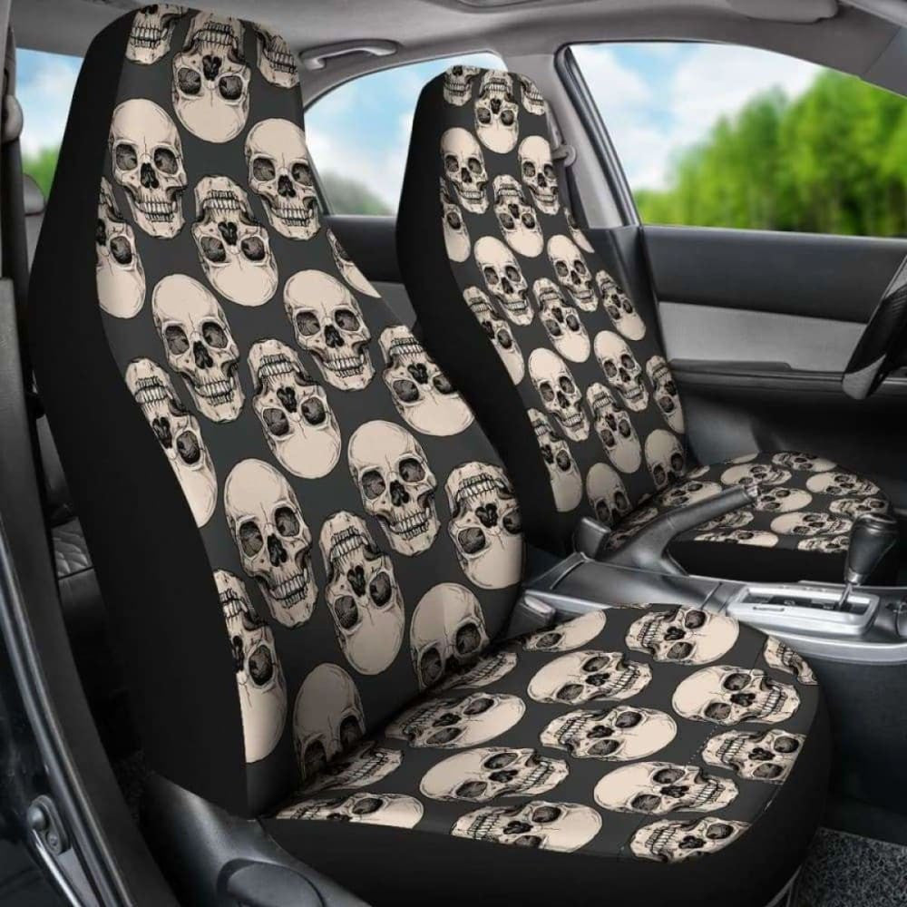 Set Pcs Gothic Skull Car Seat Covers