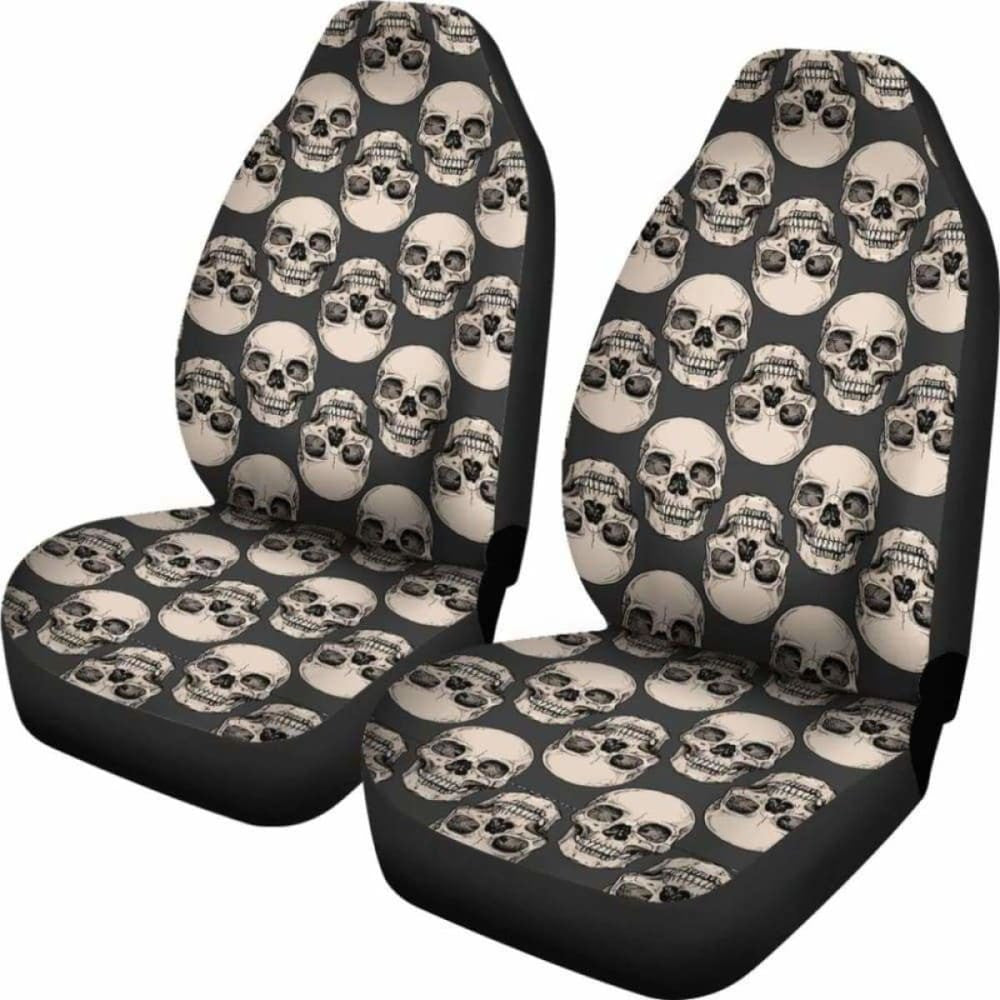 Set Pcs Gothic Skull Car Seat Covers