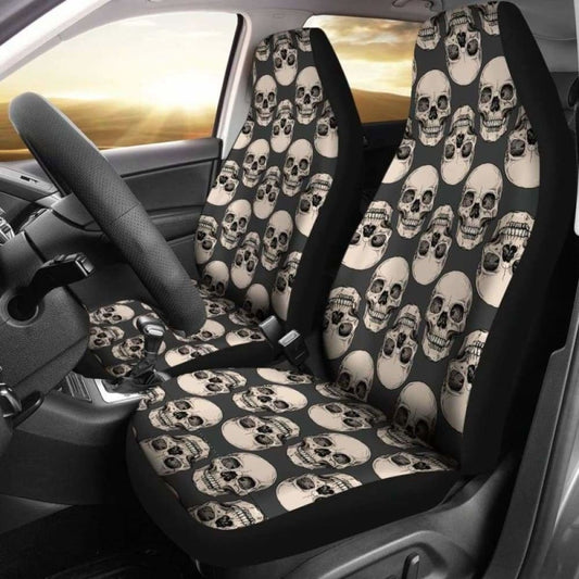 Set Pcs Gothic Skull Car Seat Covers