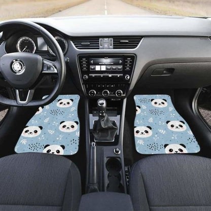 Cute Panda Pattern Front And Back Car Mats