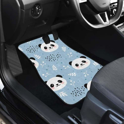 Cute Panda Pattern Front And Back Car Mats