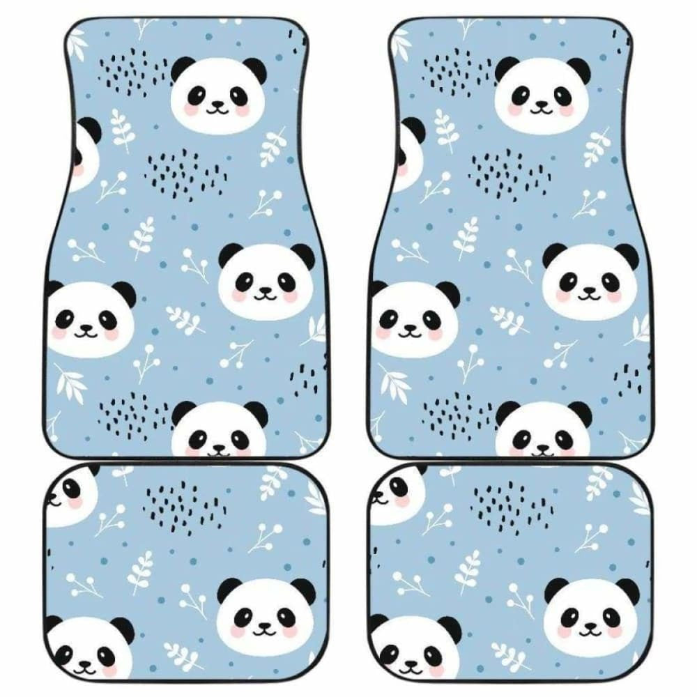 Cute Panda Pattern Front And Back Car Mats