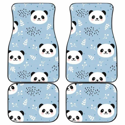 Cute Panda Pattern Front And Back Car Mats