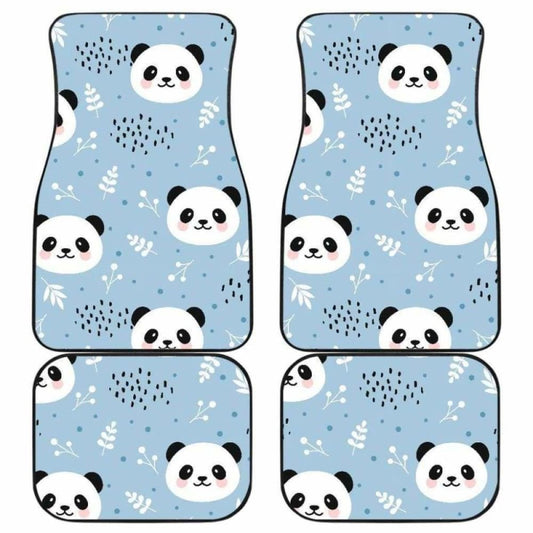 Cute Panda Pattern Front And Back Car Mats