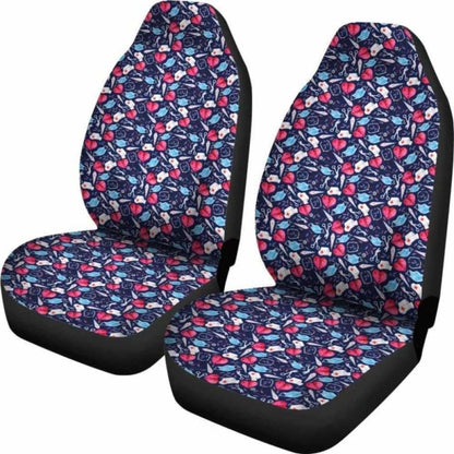 Nurse Pink Heart Car Seat Covers
