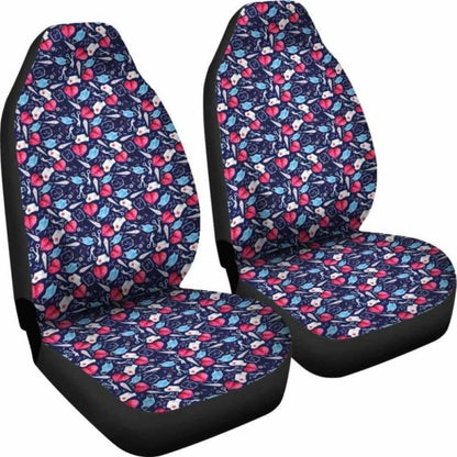 Nurse Pink Heart Car Seat Covers