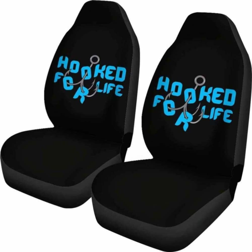 Hooked For Life Fishing Car Seat Covers