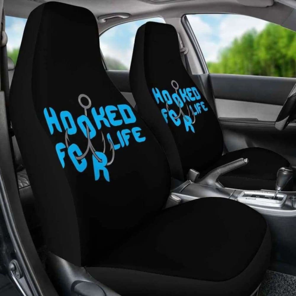 Hooked For Life Fishing Car Seat Covers